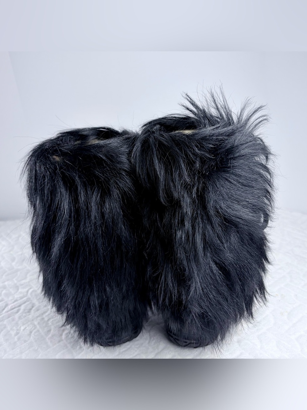 Pajar Made in Italy Goat Hair Boots Women’s Size 7.5 shearling lined Eurosole - Picture 4 of 10